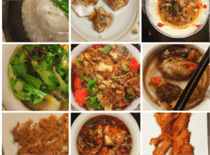 A collage showcasing a variety of Chinese dishes that are low in carbs